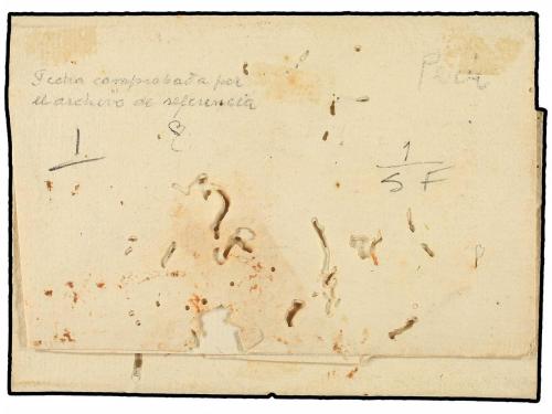 ✉ PERU. (1792 CA.). Envuelta sin texto circulada a BUENOS AI