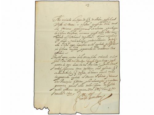 ✉ PERU. 1629 (4 Noviembre). Carta completa circulada de LIMA