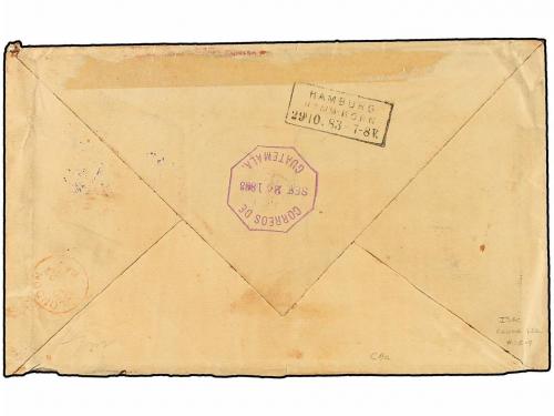 ✉ GUATEMALA. Sc. 24 (3). 1883. QUEZALTENANGO a HAMBURG. 10 c