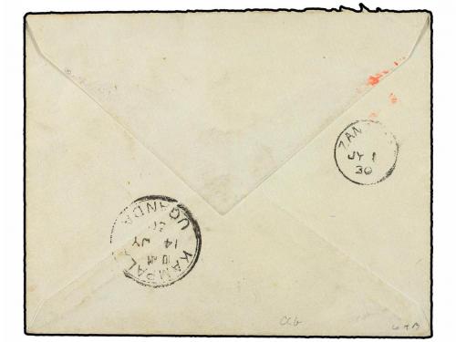 ✉ ZANZIBAR. 1930. KAMPALA (Uganda) a ZANZIBAR. 1 cto. castañ