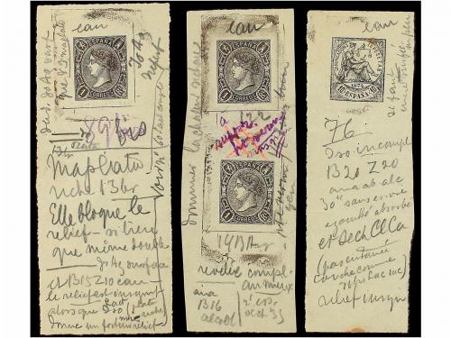 ESPAÑA. FALSOS SPERATI. Conjunto de diez ENSAYOS sobre papel