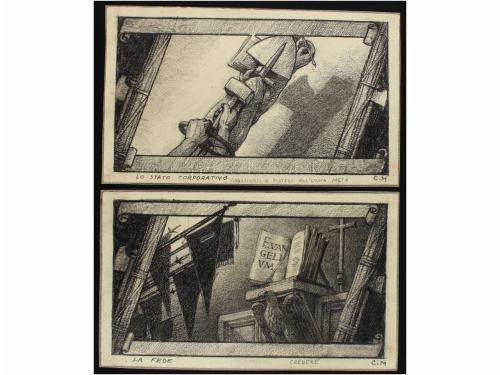 ✉ ITALIA. 1932. X ANIVERSARIO DEL FASCISMO. Conjunto de 25 p