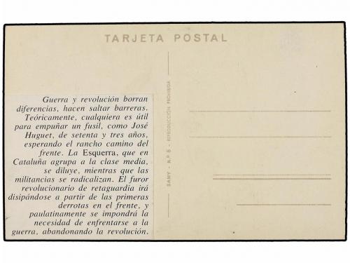 ✉ ESPAÑA GUERRA CIVIL. Tarjeta postal privada con imagen del