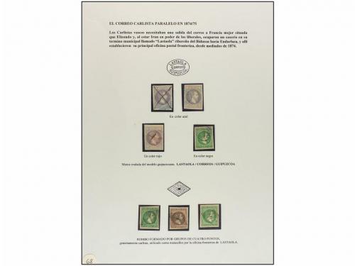 ° ✉ ESPAÑA. Ed. 156/61. CORREO CARLISTA. Colección montada e