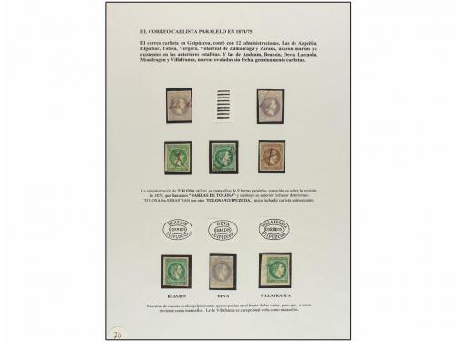 ° ✉ ESPAÑA. Ed. 156/61. CORREO CARLISTA. Colección montada e