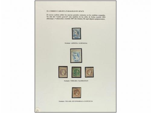 ° ✉ ESPAÑA. Ed. 156/61. CORREO CARLISTA. Colección montada e