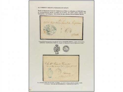 ° ✉ ESPAÑA. Ed. 156/61. CORREO CARLISTA. Colección montada e