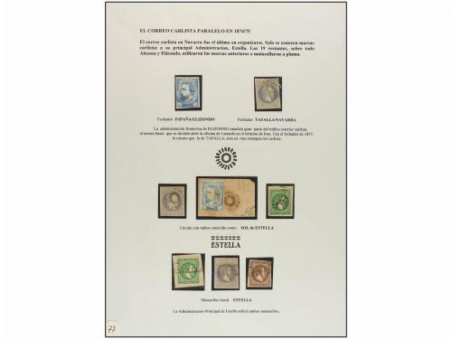 ° ✉ ESPAÑA. Ed. 156/61. CORREO CARLISTA. Colección montada e