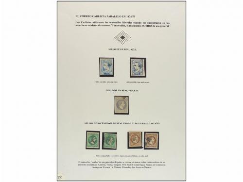 ° ✉ ESPAÑA. Ed. 156/61. CORREO CARLISTA. Colección montada e