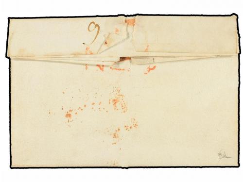 ✉ ESPAÑA: PREFILATELIA. 1832. PALMA a BARCELONA. Marca FRANC