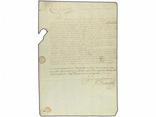 ✉ PORTUGAL: MADEIRA. 1703 (Nov. 8). MADEIRA to LONDON. Compl