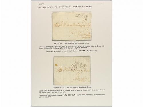 ✉ FRANCIA. 1756-61. GUERRA DE LOS SIETE AÑOS. Dos cartas cir