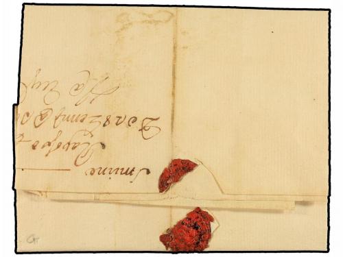 ✉ TURQUIA. 1683 (28 Enero). SMIRNA a LIVORNO. Carta completa