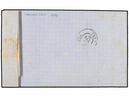 ✉ ESPAÑA. Ed. 153. 1875. TARANCÓN a MADRID. 10 cts. castaño 
