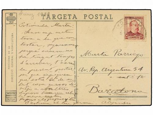 ✉ ESPAÑA GUERRA CIVIL. 1938. Tarjeta Postal editada por la D