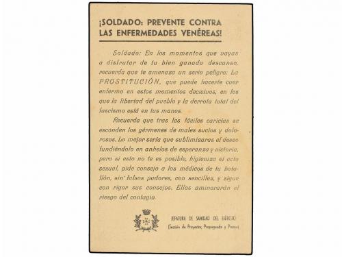 ✉ ESPAÑA GUERRA CIVIL. Tarjeta Postal "Defended vuestra salu