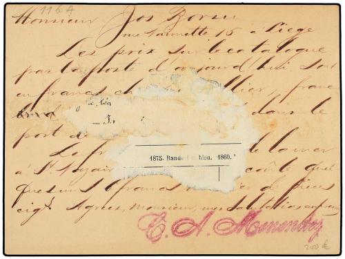 ✉ CUBA. 1892. HABANA a BÉLGICA. Entero Postal de 2 ctvos. ca