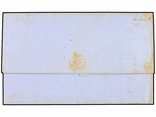 ✉ ESPAÑA. Ed. 49. 1859. REUS a SANTIAGO DE CUBA. 1 real azul