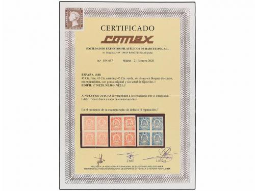 ** ESPAÑA. Ed. NE 29/31s. NO EMITIDOS. Serie completa SIN DE