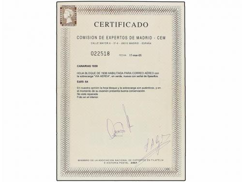 * ESPAÑA: CANARIAS. Ed. 64. HB. HABILITACIÓN EN VERDE. RARÍS