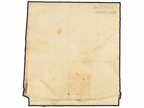 ✉ ESPAÑA: PREFILATELIA. 1660 (17 Febrero). SANTA CRUZ DE TEN
