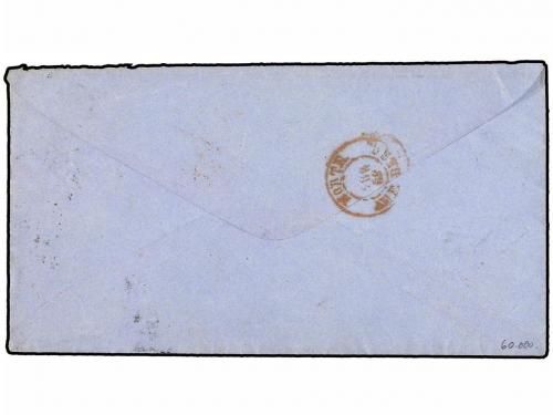 ✉ ESPAÑA. Ed. 92 (2). 1868. LIMPIAS a MINERAL CARTOCE (Méxic