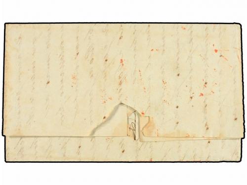 ✉ BRASIL. 1829. BAHÍA (Brasil) a BARCELONA. Circulada vía Gi