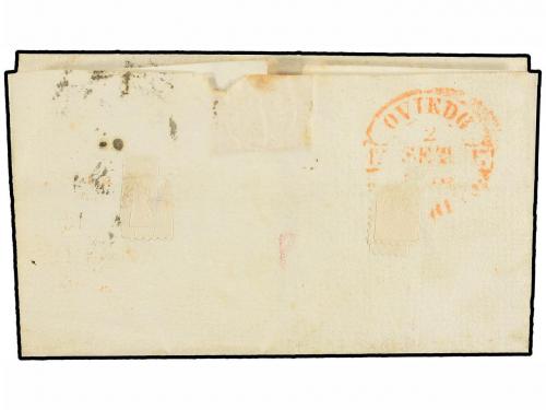 ✉ ESPAÑA: PREFILATELIA. 1844. INFIESTO a OVIEDO. Marca Y./AS