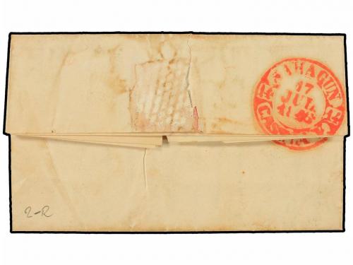 ✉ ESPAÑA: PREFILATELIA. 1846. INFIESTO a SAHAGON. Fechador I