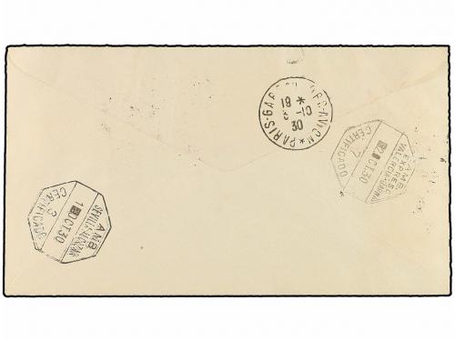 ✉ ESPAÑA. Ed. 547/48, 550, 554. 1930. SEVILLA a PARÍS. Preci