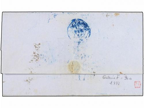 ✉ ESPAÑA. Ed. 33. 1854. PALMA DE MALLORCA a BARCELONA. 4 cua