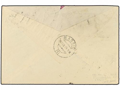 ✉ MARRUECOS. Ed. 82 (4). 1924. LARACHE a MADRID. 5 cts. lila