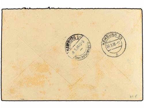 ✉ ESPAÑA. Ed. 847, 820/23, 825. 1938. PUERTO DE LA LUZ (Cana