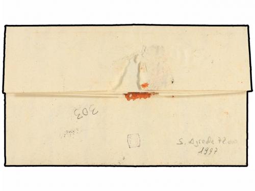 ✉ ESPAÑA. Ed. 33. 1854. CABO DE CRUZ a SANTIAGO. 4 cuartos r