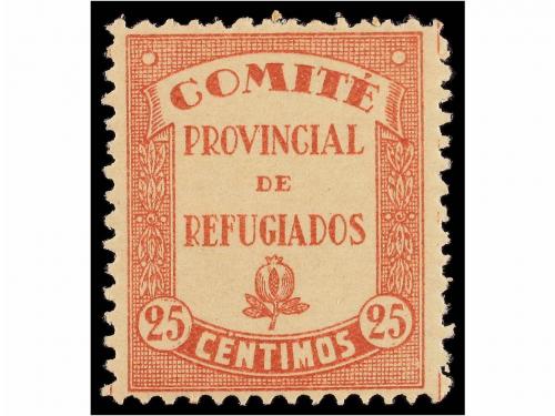ESPAÑA GUERRA CIVIL. GRANADA. 25 cts. castaño. Comité Provin