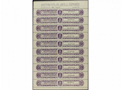 ESPAÑA: FISCALES. IMPUESTO SOBRE EL ALCOHOL 1965. Escudo y Á