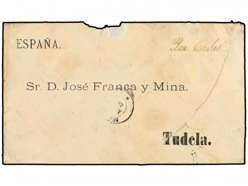 ✉ FILIPINAS. Ed. 55, 57, 58. 1880. MANILA a TUDELA. 2 ctvos.