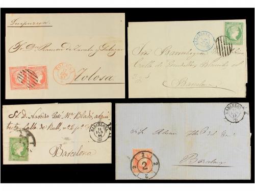 ✉ ESPAÑA. HISTORIA POSTAL. Colección de 25 cartas circuladas