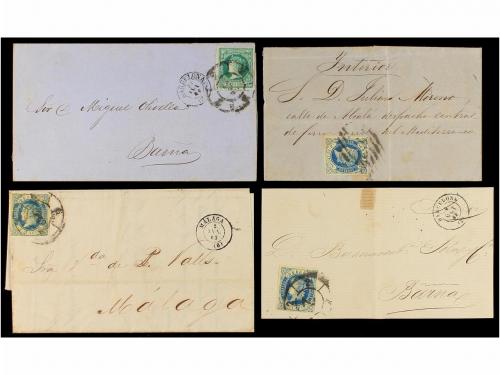 ✉ ESPAÑA. HISTORIA POSTAL. Colección de 25 cartas circuladas