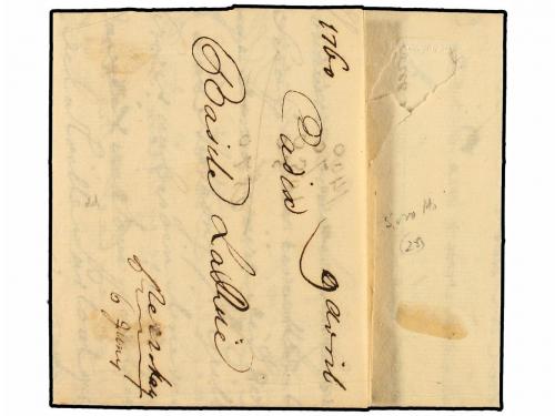 ✉ ESPAÑA: PREFILATELIA. 1760. CÁDIZ a HERNHUTH (Silesia). Ma