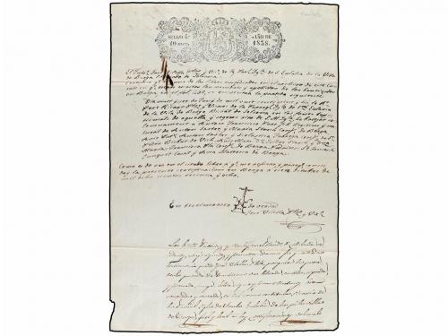 ✉ ESPAÑA. 1837 y 1838. CARLISTAS. Dos PAPELES SELLADOS CARLI