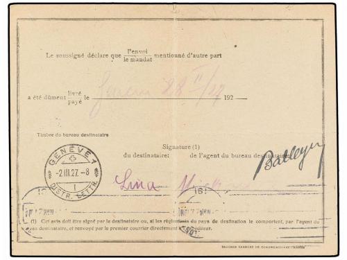 ✉ ESPAÑA. Ed. 319. 1927. AVISO DE RECEPCIÓN de un certificad