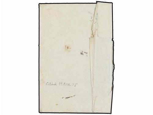 ✉ ESPAÑA. 1875. CULLA a VILLARDECANES. Franquicia ALCALDIA C