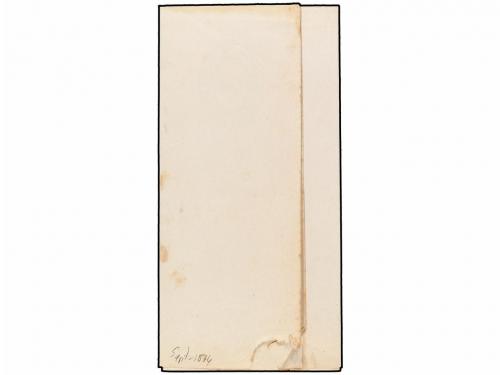 ✉ ESPAÑA. 1874. VERA a LESACA. Franquicia MAESTRANZA DEL REY