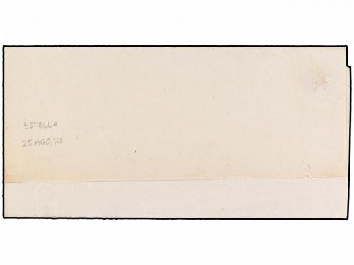 ✉ ESPAÑA. 1874. ESTELLA a VALCARLOS. Franquicia REAL JUNTA G