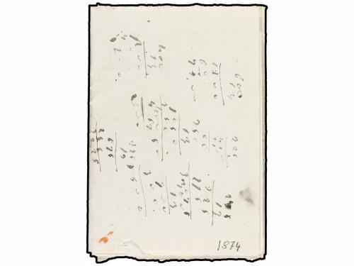 ✉ ESPAÑA. 1874. AOIZ a LONGUIDA. Franquicia COMANDANCIA MILI