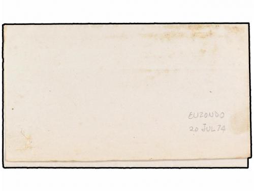 ✉ ESPAÑA. 1874. ELIZONDO a VALCARLOS franquicia REAL JUNTA G