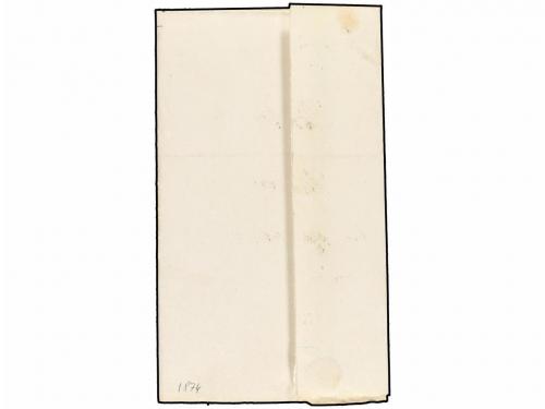 ✉ ESPAÑA. 1874. YRURZUN. Franquicia DIOS. PATRIA Y REY/COMAN