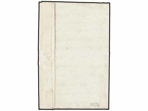 ✉ ESPAÑA. 1874. PAMPLONA marca de franquicia PARTIDA DE OPER