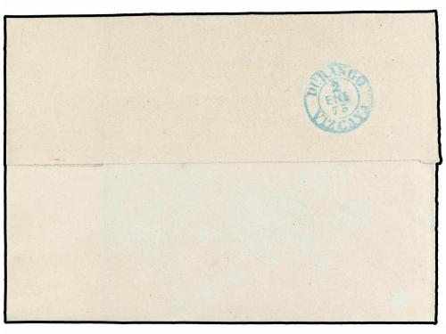 ✉ ESPAÑA. 1875. OCHANDIANO a DURANGO. Marca de cartería OCHA